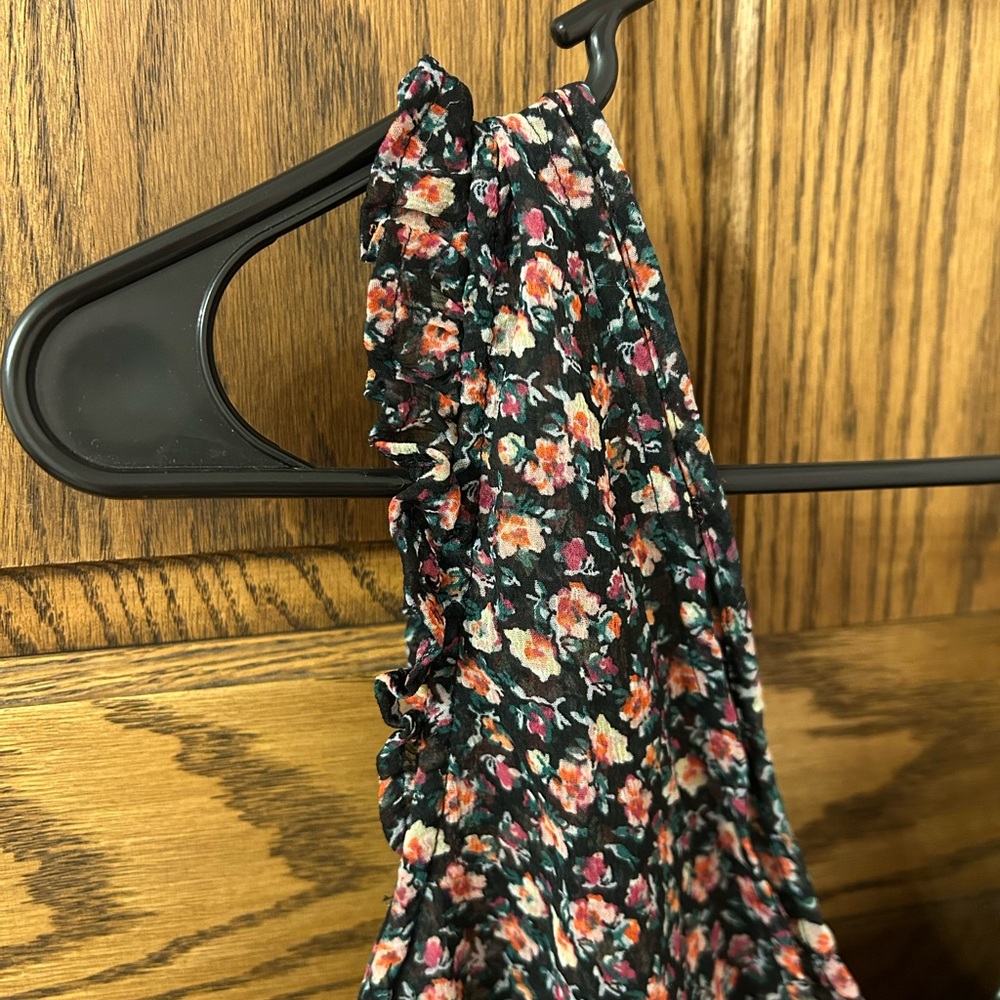 American Eagle Outfitters Floral Multicolor Sheer Tank Top Medium - Picture 6 of 9
